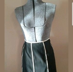 Ann Taylor black skirt with ivory piping